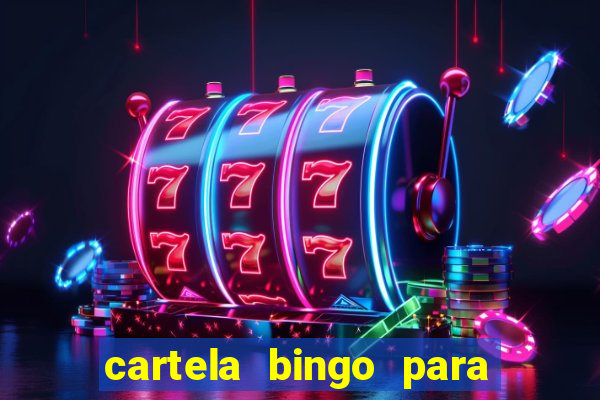 cartela bingo para cha de cozinha imprimir gratis